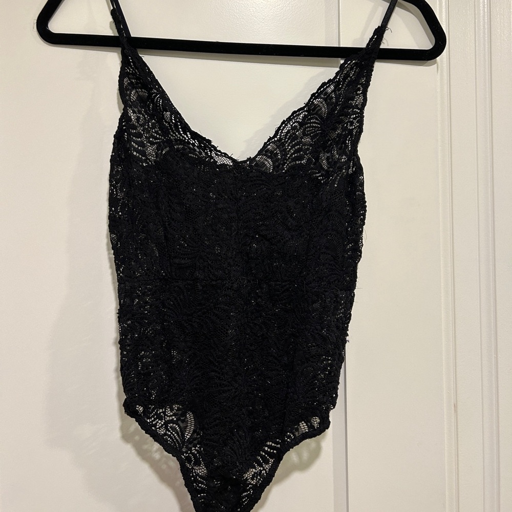 Mindcode Black Lace Bodysuit Size M